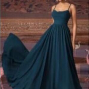 Elegant Teal Evening Gown